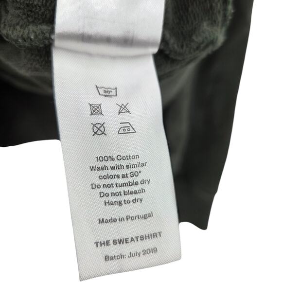 ASKET SMALL THE SWEATSHIRT GREEN COTTON CREW NECK LONG SLEEVE SWEATER - Picture 5 of 5